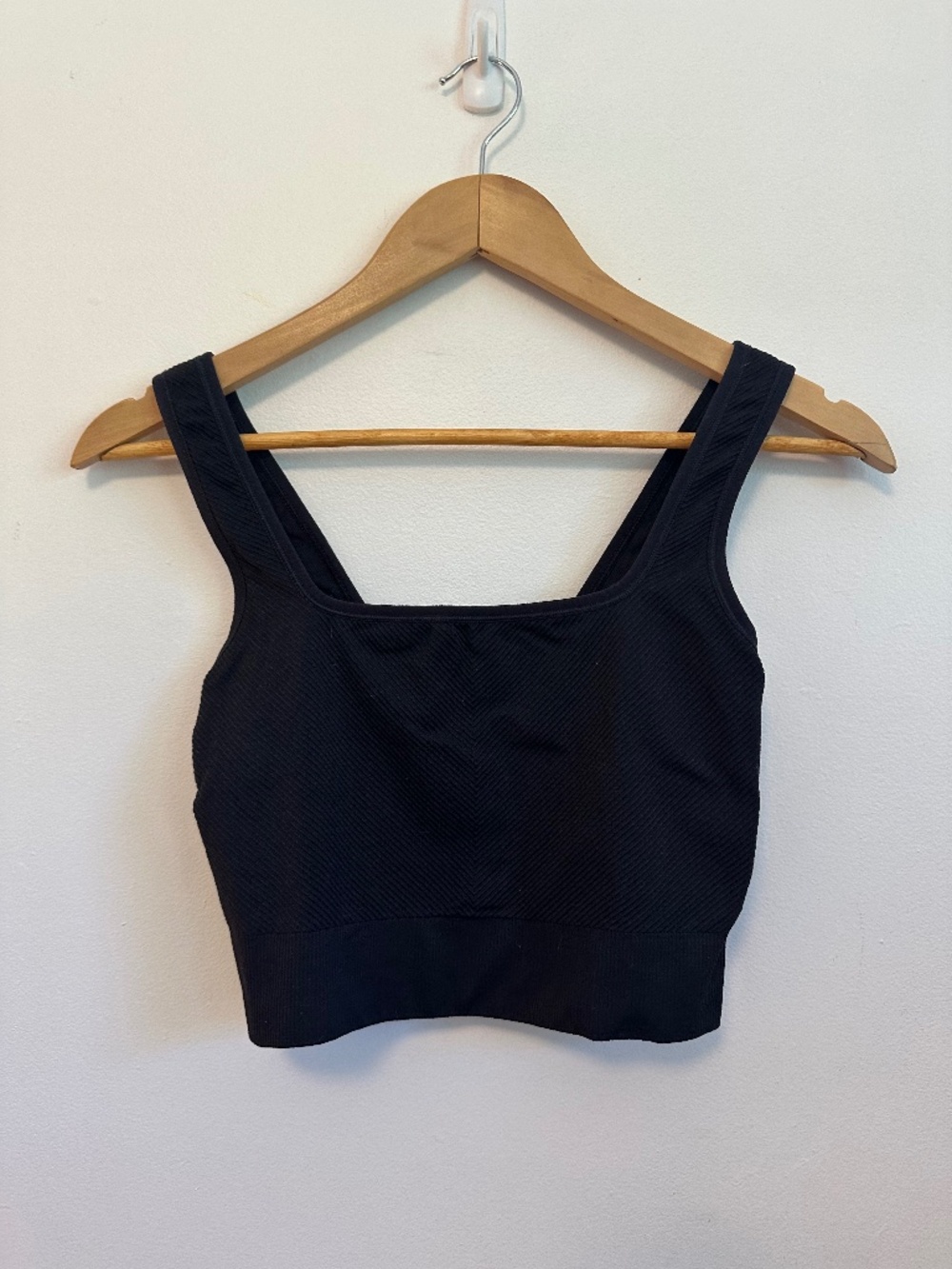 All in Motion Ribbed Black Sports Bra